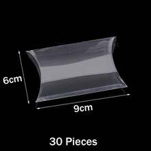10/20/30 Pieces Clear Mini Plastic Pillow Favor Box Treat Gift Box For Wedding Party Favor, Mother's Day Festival Gift Packaging - Clear - View 7
