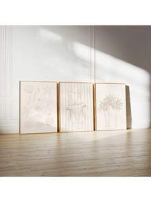 Bộ 3 Tranh In Phong Cảnh Bờ Biển Phong Cảnh Bờ Biển, Tranh In Phong Cảnh Bãi Biển, Nghệ Thuật Treo Tường Phong Cảnh Bờ Biển, Tranh In Vỏ Sò, Tranh Canvas Gặp Tôi Ở Bãi Biển Quà Tặng Ngày Lễ & Sinh Nhật, Trang Trí Văn Phòng Sắp Xếp Tác Phẩm Nghệ Thuật Khung Tùy Chọn - 3 cái/bộ - Xem 1