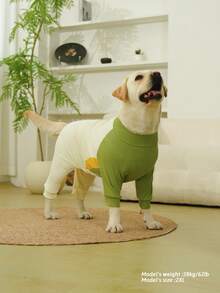 Pet ,Dog Clothes, Dog , Dog Pajamas, Big Dog , Large Dog Pajamas, Anti Licking, Small Dog Pajamas,Post Surgery Recovery Dog Clothes, Large Dog Jammies, Long Sleeve Prevent Shedding, Doggy Air Conditioner Suit, Recovery Suit For Large Medium Bodysuit Dogs, Suitable For 10 - 120 Pounds, Pet Summer Dreathable Costume, Extra-Large Elasticity - Green - View 7