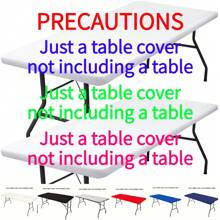 BRISCOES HOMEWARE 1 Pc Rectangle Table Cloth, Elastic Fitted Fabric Tablecloth Fits For 6 Foot Folding Tables, Washable Table Cover For Picnic, Camping, Indoor & Outdoor