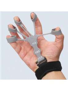 1 个弹性硅胶手指训练器 - 手部强化器 6 个阻力训练器 - 可调节手部，健身房健身器材（1 件（黑色/灰色）健身房配件 - 彩色 - 查看 6