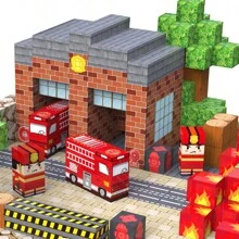 Bloques magnéticos de gran tamaño - Set de bloques de construcción magnéticos - Juguetes magnéticos para regalos de Navidad y Halloween - Juguetes educativos STEM para niños y niñas, regalo de cumpleaños perfecto