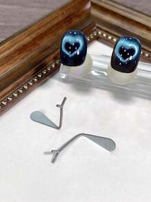 annies 2片/4片/5片装猫眼磁性美甲贴，多功能心形猫眼磁性美甲工具，美甲用品，美甲工具，美甲艺术工具，返校季，美甲，美甲贴片工具 - 彩色 - 查看 7