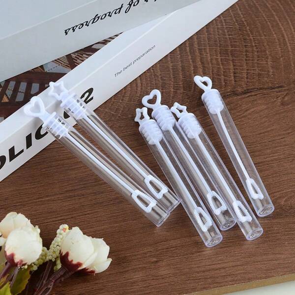 30 Stück Seifenblasen-Flaschen in Form eines verspielten Herzstabes - perfekt für romantische Anlässe, Partyfavoren und Geschenkideen - ideal für Hochzeiten, Bridal-Shower, Geburtstage, Jahrestage und Valentinstag Feierlichkeiten