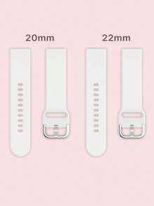 兼容三星 Galaxy Watch 7 FE 6 5 4 40mm 44mm / Watch 5 Pro 45 44mm / Watch6 43mm / Watch4 Classic 46mm，20mm 户外运动和瑜伽健身超薄柔软舒适防汗防水硅胶表带，男女适用，白色 - 白色 - 查看 12