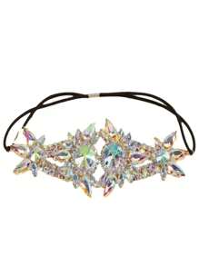 1 pièce Chaîne de jambe avec strass argentés, bijou de corps géométrique étincelant pour femmes, convient pour les soirées en boîte de nuit