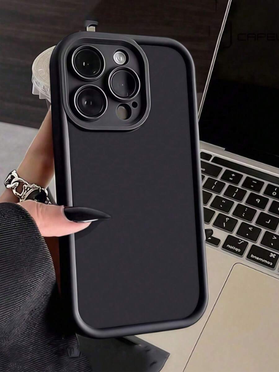 1 件独特图案全覆盖 TPU 防震保护手机壳适用于 Apple 16 15 14 13 12 11 Pro Max，兼容三星系列防水防摔防刮 - 黑色 - 查看 1