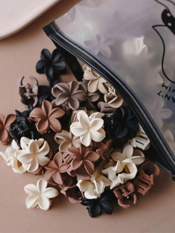 15/20/30pcs Fashionable Floral Mini Hair Clips For Women, Versatile Hair Accessories, Bangs Clip, Minimalist Small Hairpins, Vintage Style Hair Claws Claw Clips Hair Jaw Clip Hair Clamps Hair Clutch Hair Catcher Clip