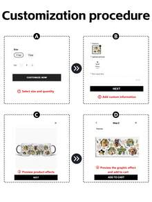 1pc Customized Mug, Coffee Cup, Colorful Floral Pattern Pet Photo Collage Coffee Mug, Best Gift For Pet Lovers - Multicolor - View 8