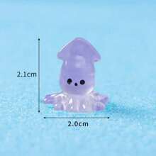 Glow In The Dark Octopus Resin Decoration, Creative Cartoon Micro-Landscape Beach Ocean Fish Tank Decor, Fluorescent Marine Animal Model, Assorted Color, Wholesale Gifts Birthday Graduation