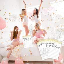 20 件新娘建议纸牌游戏 - 豪华设计，带印刷模板 - 非常适合单身派对、派对配饰、最佳游戏卡、婚礼礼品用品的派对游戏活动（A6） - 彩色 - 查看 6