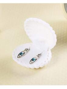 1pc,Shell Jewelry Storage Box, Cute Jewelry Box, Stud Necklace Velvet Gift Box, Valentine's Day Ring Box - Multicolor - View 8