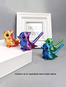 1pc Singing Bird 3D Printed, Blow To Make Bird Sounds After Filling With Water, Perfect Gift For Back To School, Graduation, Birthday (Random Bird Eye Color) - Multicolor - View 3