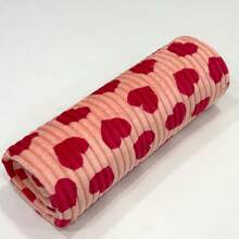 Single Thick Blanket With Fur 1.40x1.80 Mt Sherpa Fluffy - Red Heart - View 2