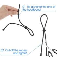 Adjustable Headband Hair Rope African Bubble Ponytail Natural Curly Hair Leather Headband Women's Headband Dreadlock Hair Rope Turban Headband Sweatband, Hairband - Black - View 3