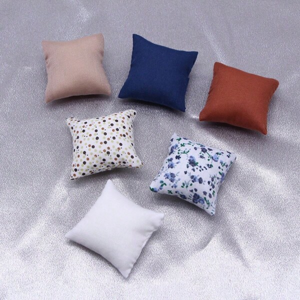 1/5/10 pezzi Mini cuscini da lancio, Mini cuscini per divano, Cuscini per case delle bambole, Accessori per miniature per casa, Decorazione per modelli di case, Giocattoli per set di gioco, Accessori per fotografia