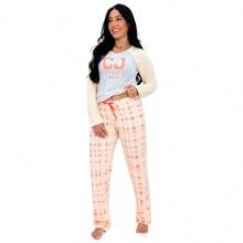Adult Pajama Set Winter Cold Long Sleeve Comfortable Women's - 橘色 - 查看 2