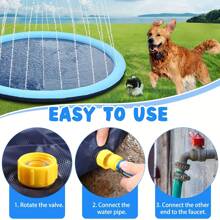 A Pet Water-Spraying Pad Made Of PVC Material, Portable And Foldable, Is Suitable For Various Body Types. It Is A Water-Spraying Pad For Pets That Can Be Used Outdoors For Playing And Splashing Water.