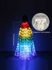 Elegant Exquisite Fairy LED Wings Cape Props, Wings Decoration Dance Photography Dress Up, Halloween Christmas Cosplay Costume Props, Birthday Party Outdoor Decoration Stage Performance Accessories, Adult Christmas Gifts (Without Batteries)