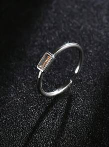 1pc Cross-Border Best Seller December Birthstone Fashion Silver Ring With Cubic Zirconia, Stackable Design Suitable For Daily Wear