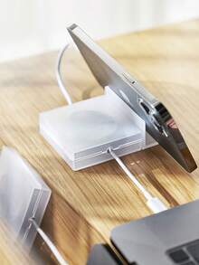 1 件简约电缆整理盒，充电线管理收纳盒，便携式旋转支架，适用于手机夏季假期旅行、户外活动旅行必需品 - 彩色 - 查看 5