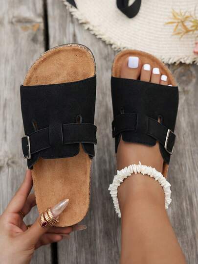 Bestselling Buckle Fashion Summer Slippers, Unisex Design, Non-Slip And Wear-Resistant Sole, Slip-On Outdoor Sandals, Versatile Essentials