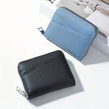 1pc Short Japanese Style Coin Purse, Solid Color Minimalist Accordion Card Wallet, Large Capacity Women Coin Pouch, Suitable For Girls, Ladies, Office Workers, Great For Work, Business Trip, Commuting, Travel