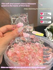 100pcs Set 5-In-1 Laundry Detergent Capsules, Mite Removal Long Lasting Fragrance, Powerful Stain Removal Laundry Pods, Household Pack - Multicolor - View 3