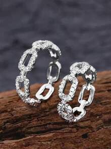 1件简约925纯银镶钻项链，女士礼物