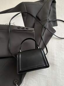 Bolso de mano mini de color sólido y sencillo, bolso bandolera para damas para compras, carteras, compras, mujeres jóvenes, estudiantes universitarias, recién llegadas, cuello blanco. Son perfectos para la oficina, la universidad, el trabajo, los negocios, los traslados, las actividades al aire libre, los viajes y las excursiones.