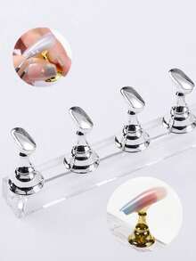 1Pc/2Pcs Acrylic Nail Display Stand Nail Practice Holder Magnetic Nail Practice Stand Fingernail DIY Nail Stand For False Nail Manicure Tool Salon Use - Multicolor - View 18