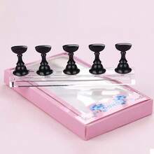 1Pc/2Pcs Acrylic Nail Display Stand Nail Practice Holder Magnetic Nail Practice Stand Fingernail DIY Nail Stand For False Nail Manicure Tool Salon Use - Multicolor - View 10