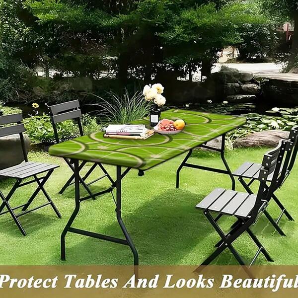 1pc, Outdoor Tablecloth With Elastic Edges, Easy To Clean, 2025 New Fresh Lemon Series Summer Tablecloth/Table Cover, Suitable For Family Gathering, Outdoor Picnic Decoration, Festival Theme Party, Indoor/Outdoor Use