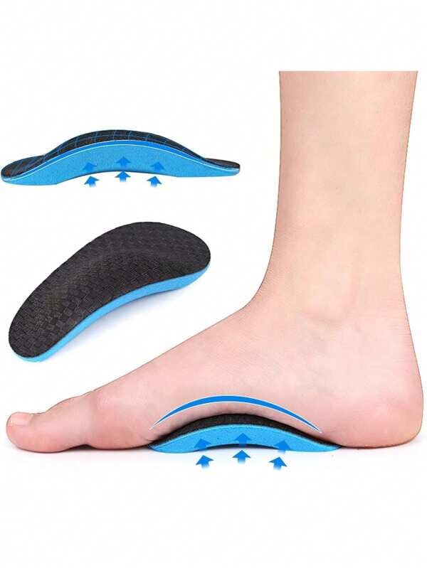 1 Pair Arch Support Shoe Insoles, Orthotic Inserts For Sports Shoes And Casual Shoes, Half Size Insoles With Arch Support