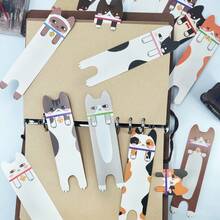 5件/10件/15件/20件/30件齐雨书签，30张卡通双面猫主题简约创意奇形书签，学生随机发货，返校