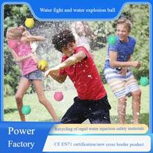 Globos de agua de silicona talla grande vendidos para peleas de agua, recargables y reutilizables para la playa y el juego acuático