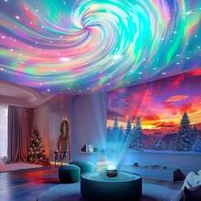 1 đèn trang trí LED Northern Lights, máy chiếu hình quả bóng họa tiết Aurora đẹp như mơ, có thể điều chỉnh màu sắc bằng điều khiển từ xa, thích hợp cho hiệu ứng trang trí ngày lễ, trang trí phòng, hiệu ứng tiệc sinh nhật - Nhiều màu - Xem 5