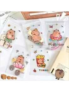 10/20/30pcs Cute Capybara Mini Zipper Bags - Dustproof, Hair Accessories, Gift Bags, Display Bags, Graduation Gift Bags, Holiday Gift Bags (Random Style) - Multicolor - View 7