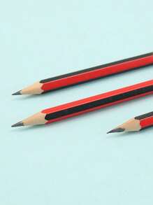 50 piezas/30 piezas/20 piezas/10 piezas/5 piezas Lápices de dibujo clásicos rojos y negros, premios para estudiantes, artículos de papelería de aprendizaje con borradores, lápices HB escolares, suministros de oficina, suministros de aprendizaje, regalos de vuelta a clases, papelería escolar y de oficina, papelería para estudiantes
