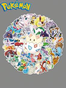 pokemon 50pcs Pokemon, Pikachu Stickers, Notebook Luggage, Notebook, Skateboard Decoration Stickers, Birthday Gift Toys, Pikachu, Handmade Sets, Are Ideal Gifts For Enthusiasts