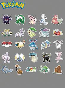 pokemon 50pcs Pokemon, Pikachu Stickers, Notebook Luggage, Notebook, Skateboard Decoration Stickers, Birthday Gift Toys, Pikachu, Handmade Sets, Are Ideal Gifts For Enthusiasts