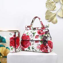 Luxury Lady Handbags For Suit And Many Color Beautiful Printing Bag Color Graffiti Female Bag Texture Handbag Super Product Designer Bag For Women 29 Cm Fashion Flowers, Pastoral, Poker, Cartoon, Oil Painting, Such As Rich Printing Shoulder Bag, Household, Travel, Vacation, Business Preferred Personalized Female Bag Four Seasons - Violet Purple - View 18