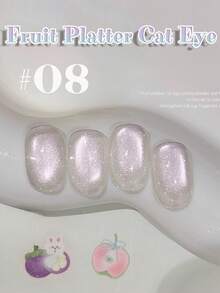 10ml春夏美甲热款冰透明通用白蓝绿粉色猫眼胶指甲油2025新款超闪白玻璃珠美甲用品