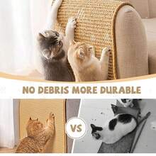 直立式剑麻猫抓板 - 不掉毛猫抓板，剑麻猫床的替代品，保护家具、地毯、沙发免受抓挠