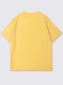 Men's Solid Casual Street Sporty Round Neck Short Sleeve T-Shirt