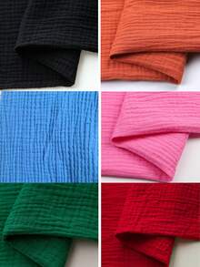 女式纽扣衬衫棉麻长袖 V 领休闲卷边工作衬衫 - 藍色 - 查看 5