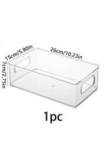 1pc/2pcs Transparent Stackable Stationery Storage Box, Large Capacity Desktop Storage Box, Multifunctional Storage Box, Suitable For Storing Cosmetics, Stationery Supplies, Sticky Notes Files, Other Miscellaneous Display Racks. Suitable For Home, Campus, Office.,For Back To School