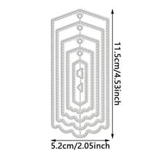 Carbon Steel Metal Cutting Dies, Tag Cutting Template DIY Paper Card Craft Tool For Cutting Thin Materials, Greeting Card Craft Decoration, Embossing, Home Decor Projects