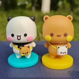 Kawaii Bubu Dudu Panda Bear Doll Cartoon Anime Figure Small Gift Miniatures Animal Toy Home Decoration Birthday Gift Valentine's Day Gift