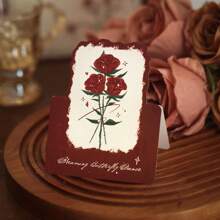 6 Different Styles: Rose, Fresh Flowers, 3D Greeting Cards, Flower Shop, Birthday Wishes, Message Cards, Teacher's Day, Mother's Day, Thanksgiving Cards, Holiday Couple Greeting Cards, 12 Flowers Gift Cards School Supplies, Back To School